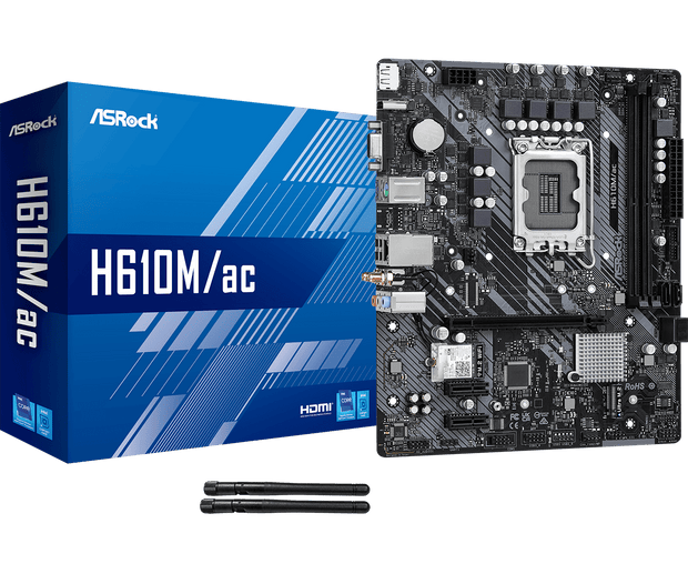 ASRock H610M/AC LGA1700 DDR4 WIFI mATX Motherboard