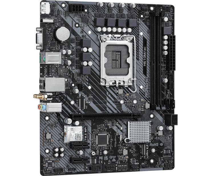 ASRock H610M/AC LGA1700 DDR4 WIFI mATX Motherboard