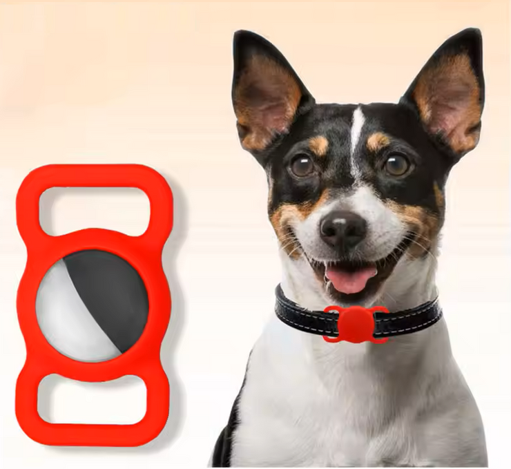 Pet AirTag  Collar Holder  & Strap Case Fits Apple AirTag - Dark Blue
