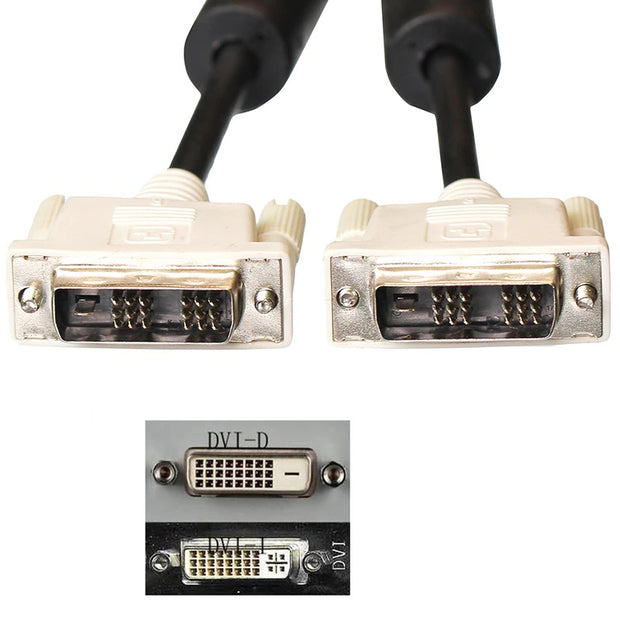 DVI Male to DVI Male DVI-D Video Cable - 1.5m