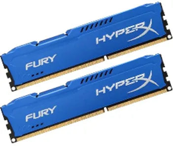 Kingston HyperX Fury 8GB Kit (2x4GB) 1600MHz DDR3 CL10 DIMM - Blue (HX316C10FK2/8)