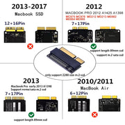 M.2 NVMe SSD Adapter for MacBook Air 2013 A1398 & MacBook Pro 2012 A1425 A1398 (7+17 Pin, Compatible Models: MC975, MC976, MD212, MD213, ME662, ME664, ME665)