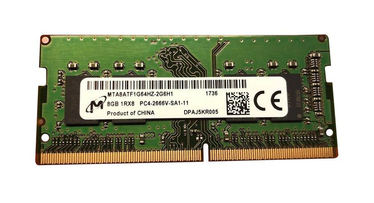 Micron 8GB DDR4 1Rx8 PC4-2666V-SA1-11 MTA8ATF1G64HZ-2G6H1 So-DIMM Laptop RAM Memory