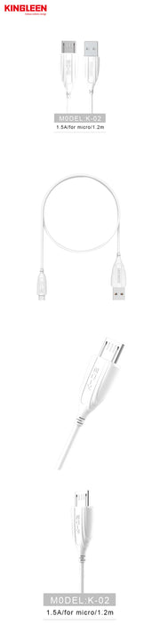 KINGLEEN 1.2m USB 2.0 Micro USB Cable 1.5A
