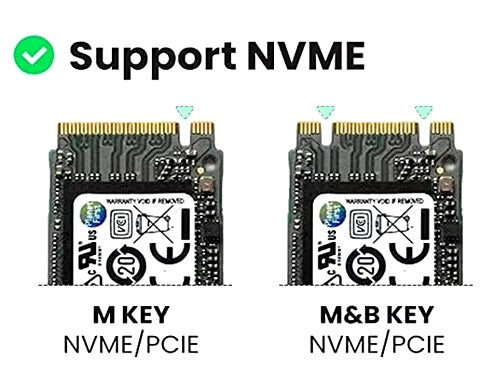 Dark Player M.2 NVMe SSD Enclosure Adapter | USB 3.2 Gen 2 | 10Gbps | M-Key & M&B Key Support