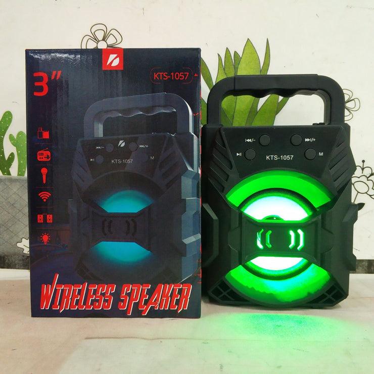 Dark Player Mini Wireless Portable Speaker | Bluetooth | USB Port | TF Card | Built-in Battery | LED Light