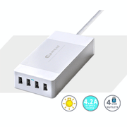 AC 100–240V 4.2A 4-Ports USB Charging Station