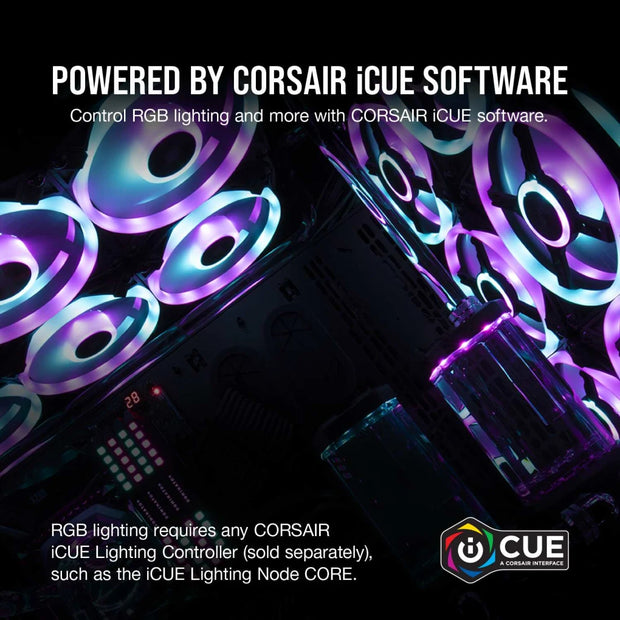 Corsair iCUE QL120 RGB 120mm PWM White Fan — Single Pack