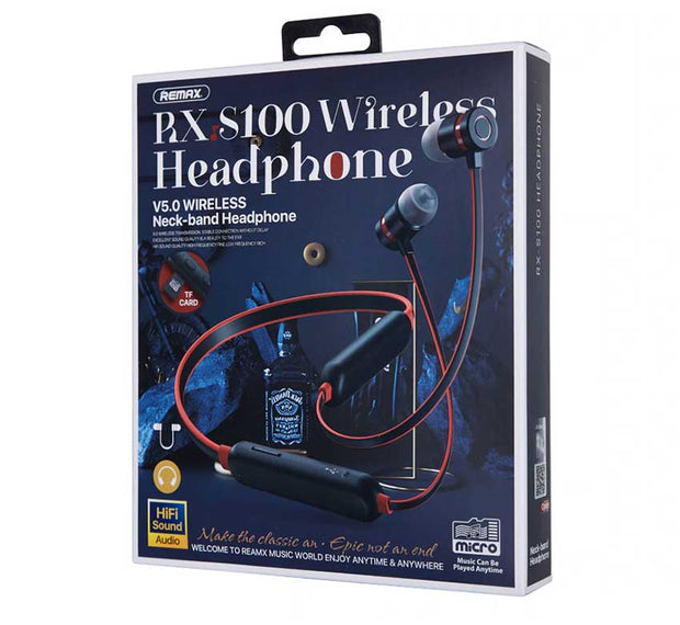 Remax Wireless V5.0 Neck-Band Bluetooth Headphone with Card reader