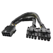 Dark Player GPU VGA PCIe 8 Pin Female to Dual 2X 8 Pin (6+2) Male PCI Express Power Splitter Adapter