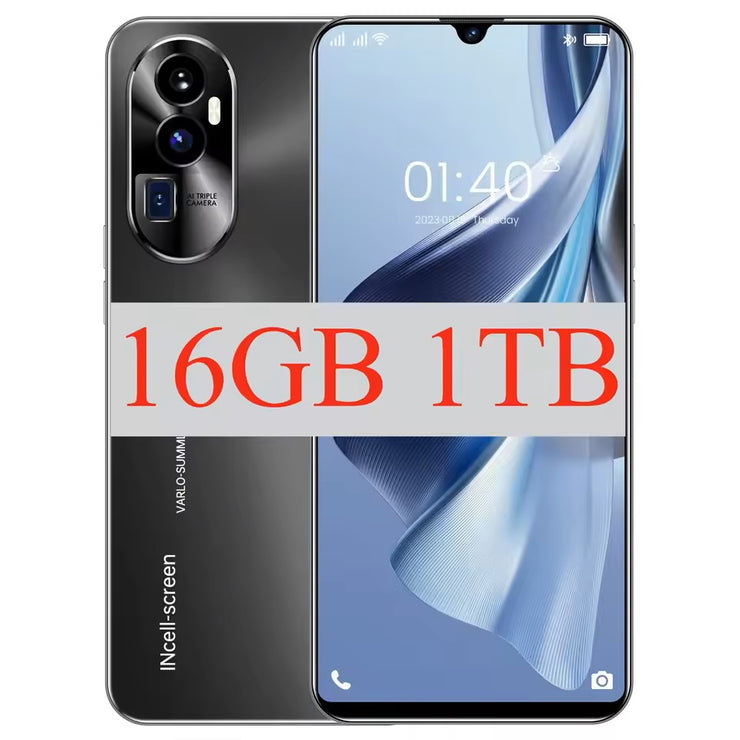 Dark Player Reno10 Pro 6.8" 5G Smartphone | 16GB RAM + 1TB ROM | 108MP AI Camera | Dual SIM + Micro SD