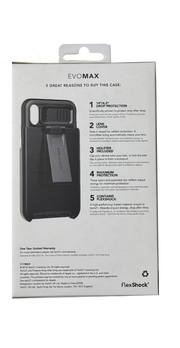 Tech21 Evo Max Case for iPhone Xs Max - Black | 14ft Drop Protection, Lens Cover & 3 Layers of Protection