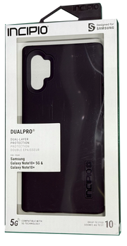 Incipio DualPro Dual Layer Case for Samsung Galaxy Note10+ & Note10+ 5G – Hybrid Shock-Absorbing Drop Protection, Black