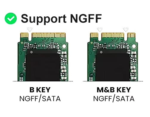 Dark Player M.2 SATA SSD Enclosure Adapter | USB 3.2 Gen 2 | 10Gbps | B-Key & M&B Key Support