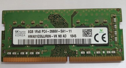 SK Hynix 8GB PC4-21300 DDR4-2666MHz 260-Pin SODIMM 1.2V Single Rank Memory Module HMA81GS6CJR8N-VK