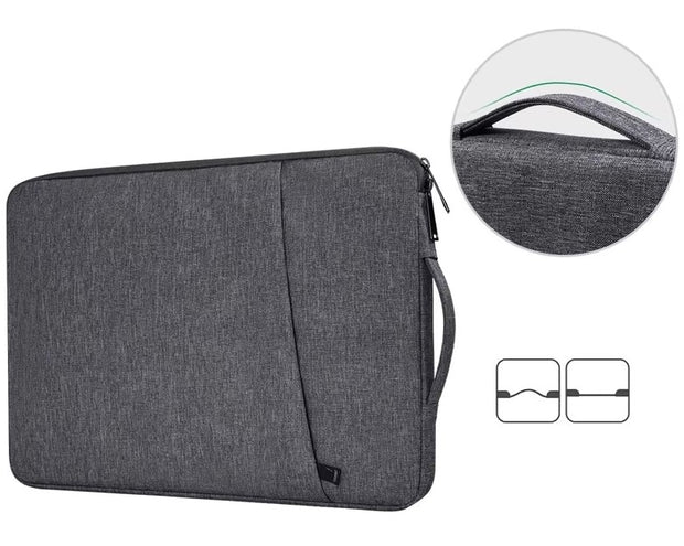 Dark Player Universal 15.6" Laptop Carry Case with Front Pocket & Zip Closure - Gray