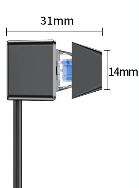 Dark Player Desktop Computer External Power On/Off Switch Button with 1.8m Cable | PC Motherboard Control for Home & Office