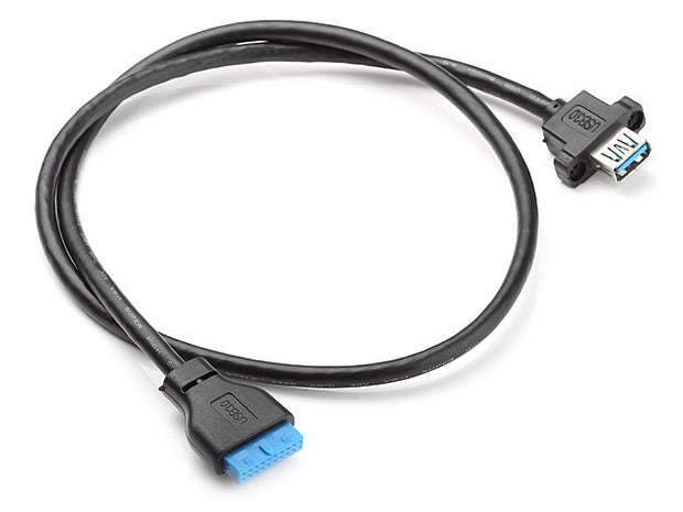 USB 3.0 Front Panel Motherboard Cable | 19/20-Pin Header to USB 3.0 Female (65cm)