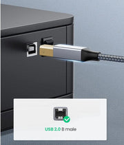 Dark Player USB 3.0 Type C to USB B Male Cable |Printer | Scanner | DJ Controller | 2m