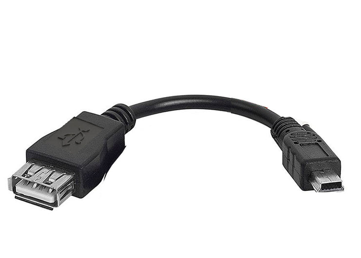 Dark Player USB Type-A Female to Mini-B 5-Pin Male Adapter Cable | 15cm