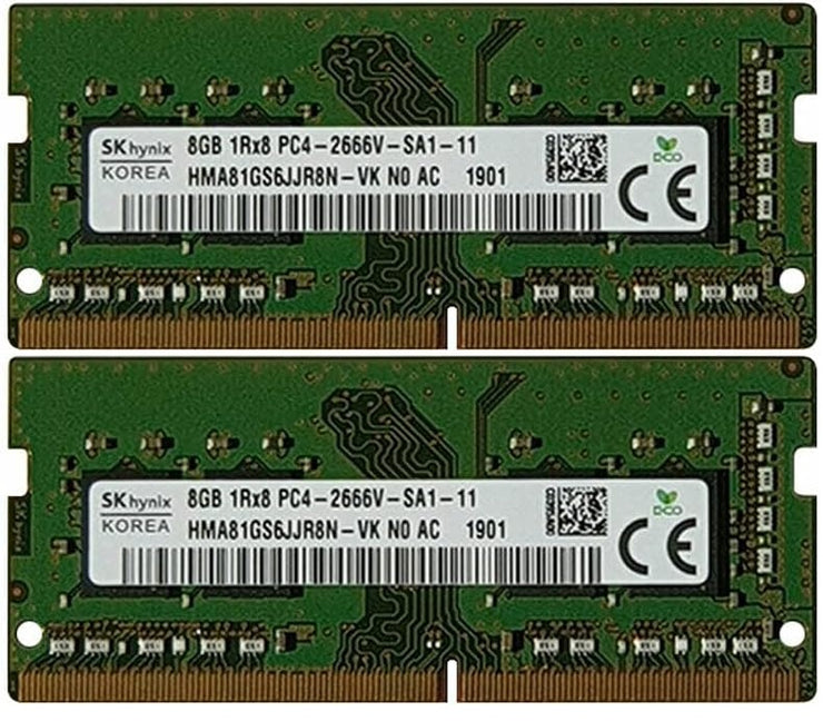 SK Hynix 16GB Kit DDR4 (2x8GB) PC4-2666V-SA1-11 Laptop Memory 204-PIN SODIMM RAM