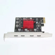 Dark Player PCIe USB 3.1 Gen2 4-Port Type-C Expansion Card | 10Gbps PCIe 3.0 x1 to Type-C Connector