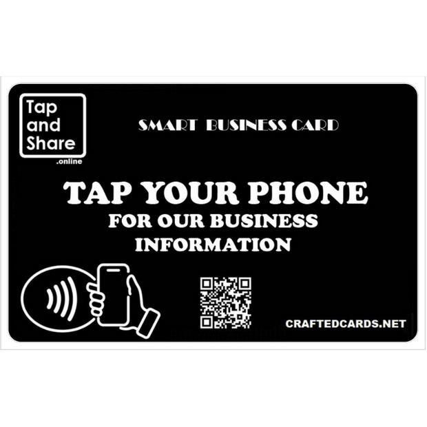 Smart Counter NFC Next Generation Business Card - Black (With Stand)