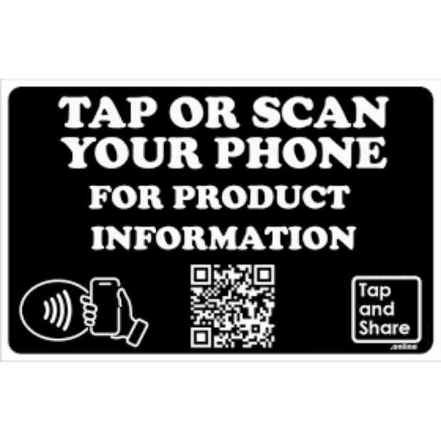 Smart NFC Product Information Counter Card - Black