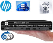 HP ProDesk 600 G6 Desktop Mini PC | i5-10500 @ 4.50GHz | 16GB RAM | 512GB M.2 | WIFI + BT | Windows 11 Pro | Open Box