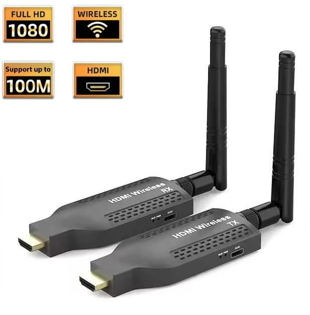 FHD 1080p Wireless HDMI Extender Audio Video Transmitter Receiver 100m Range TV