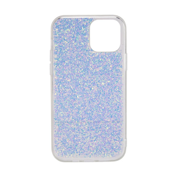 Dark Player Protective iPhone 12/12 Pro Case - Silver Glitter