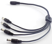 DC Splitter Cable (2.1mm Inner/5.5mm Outer Barrel) Female to 4 x Male – Suitable for 5V/12V Devices