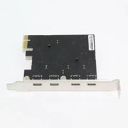 Dark Player PCIe USB 3.1 Gen2 4-Port Type-C Expansion Card | 10Gbps PCIe 3.0 x1 to Type-C Connector