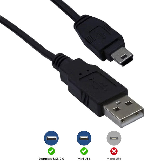 1.5m USB 2.0 Hi-Speed Cable Type A Male to Mini B Cable