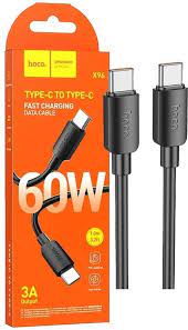 Hoco. Type-C to Type-C Charging Data Cable | 60W Fast Charge | PVC Sheath | 1m