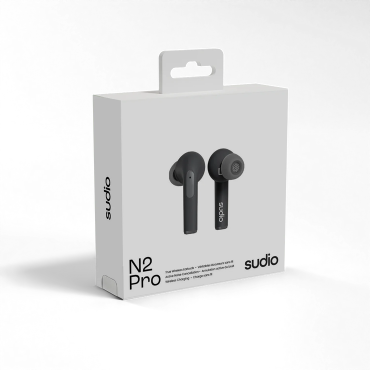 Sudio N2 Pro In-Ear ACTIVE NOISE CANCELLING EARBUDS Bluetooth Headphones (Black)