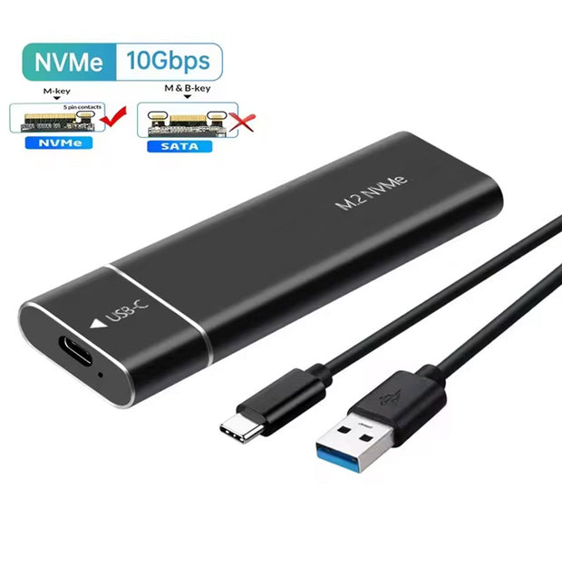 Dark Player M.2 NVMe SSD Enclosure Adapter | USB 3.2 Gen 2 | 10Gbps | M-Key & M&B Key Support