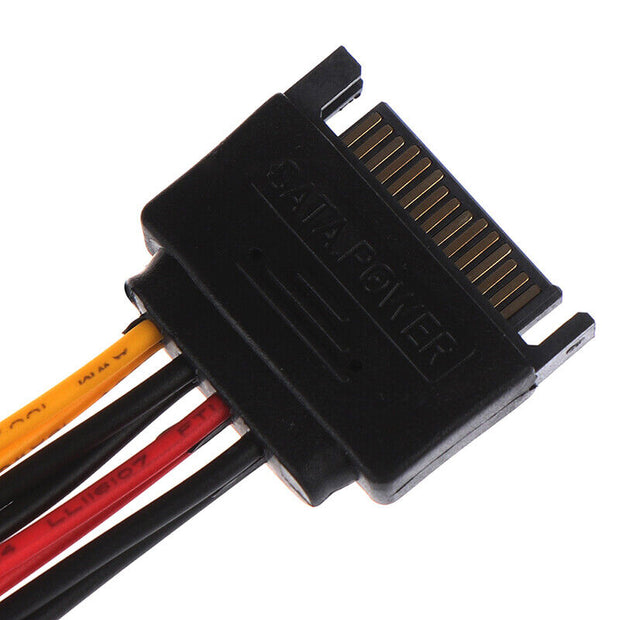 Dark Player SATA Power Splitter Extension Y-Cable (SATA 2 / SATA 3 Compatible) | Right Angle