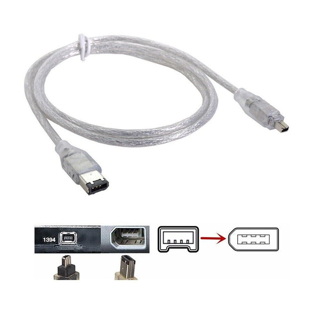 FLEXIGLOW Flash Cable  FireWire IEEE 1394 6P - 4P