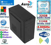Intel Core i5 8400 @4.0GHz 32GB RAM | DVD-RW | 512GB M.2 SSD | WIFI 1200MBPs | Windows 11 Office & Student Desktop Computer