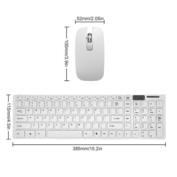 Slim Wireless Keyboard and Mouse Combo Set