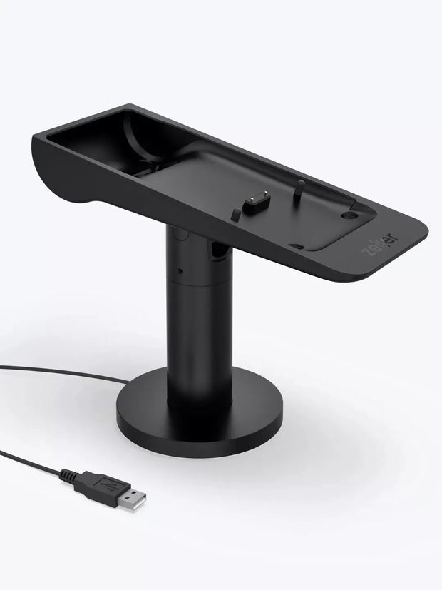 Zeller Powered Stand For Zeller Terminal 1 - High 18cm (Black) w\ Power adapter