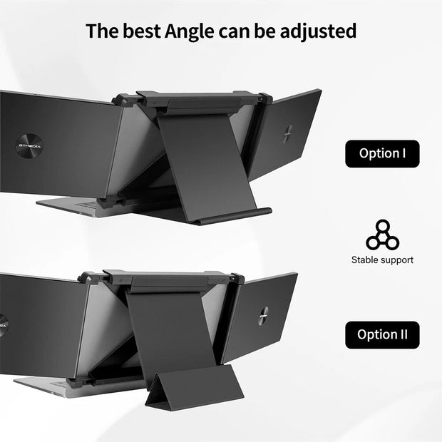 Mate X 11.6” Dual 1080P FHD Portable Laptop Monitor Extender – Triple Screen, Type-C/HDMI/USB - For 13”–17” Laptops (Plug & Play)