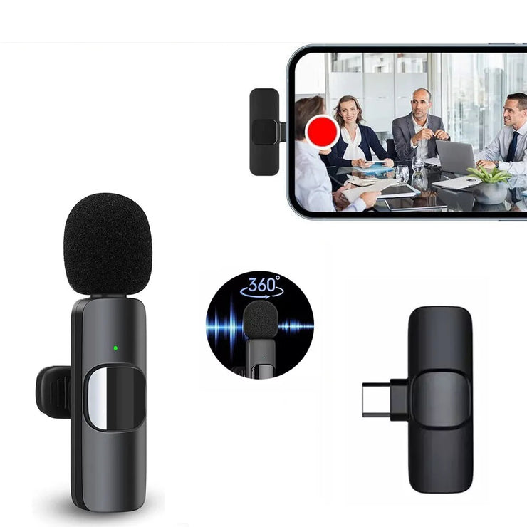 Wireless Lapel Microphone To Suit USB-C Devices | Android | iPhone | iPad | Vlog & Live Stream | Lavalier Mic