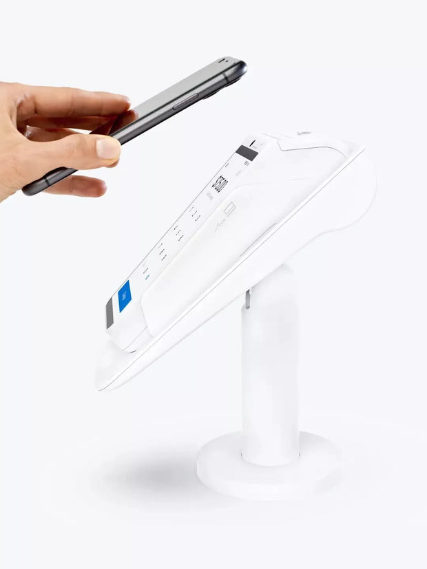 Zeller Powered Stand For Zeller Terminal 1 - High 18cm (White) w\ Power adapter