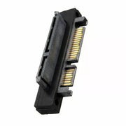 FF-8482 22 Pin SATA to 7+15 Pin Male HDD SSD 90° Angle Adapter – Space-Saving SATA Down Angle Adapter