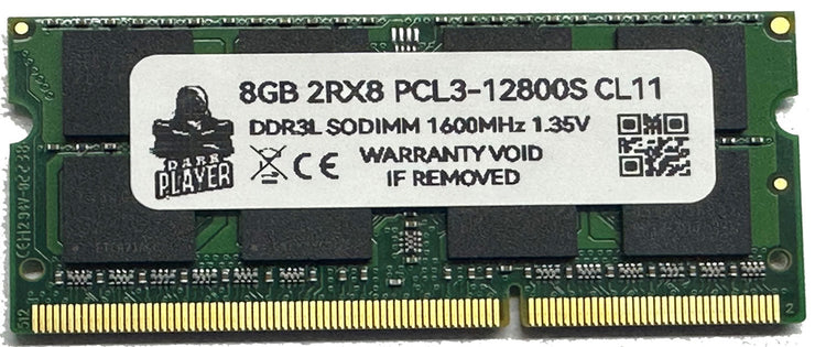 8GB DDR3 PC3L-12800S 2Rx8 Laptop Memory 204-PIN SODIMM RAM 1.35V