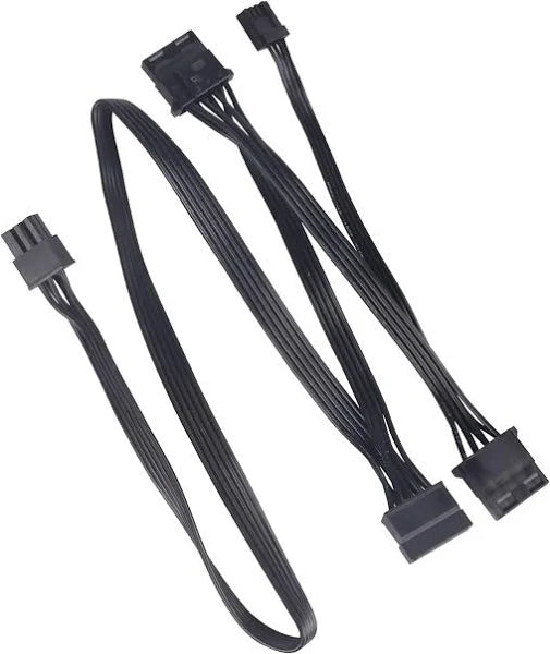 Gigabyte 6Pin to 3x SATA + 1x Floppy Power Supply Cable for Gigabyte Fully Modular PSU: P750GM 750W | P850GM 850W | P1000GM 1000W Gold