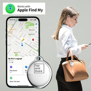 Tap and Share 2-In-1 SmartTrack Tag with 'Am I Lost' - Smart Tracker | 4 Pack (White)