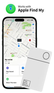 Tap and Share 2-In-1 SmartTrack iCard with 'Am I Lost' - Wallet Tracker (Rechargeable battery) - WORKS WITH THE APPLE® FIND MY™ APP